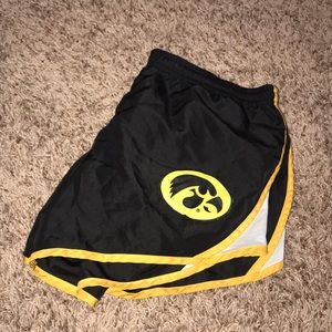 Iowa Hawkeye shorts.